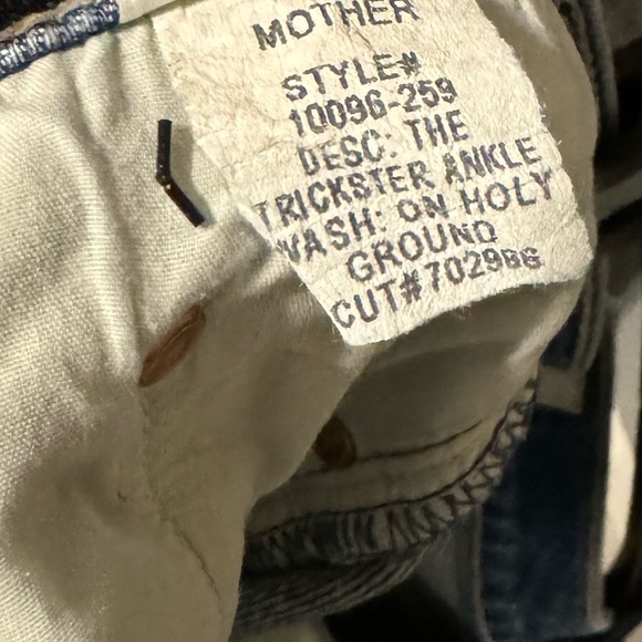 Mother - The Trickster Ankle- Straight Leg Jeans- size 27 - Picture 8 of 9
